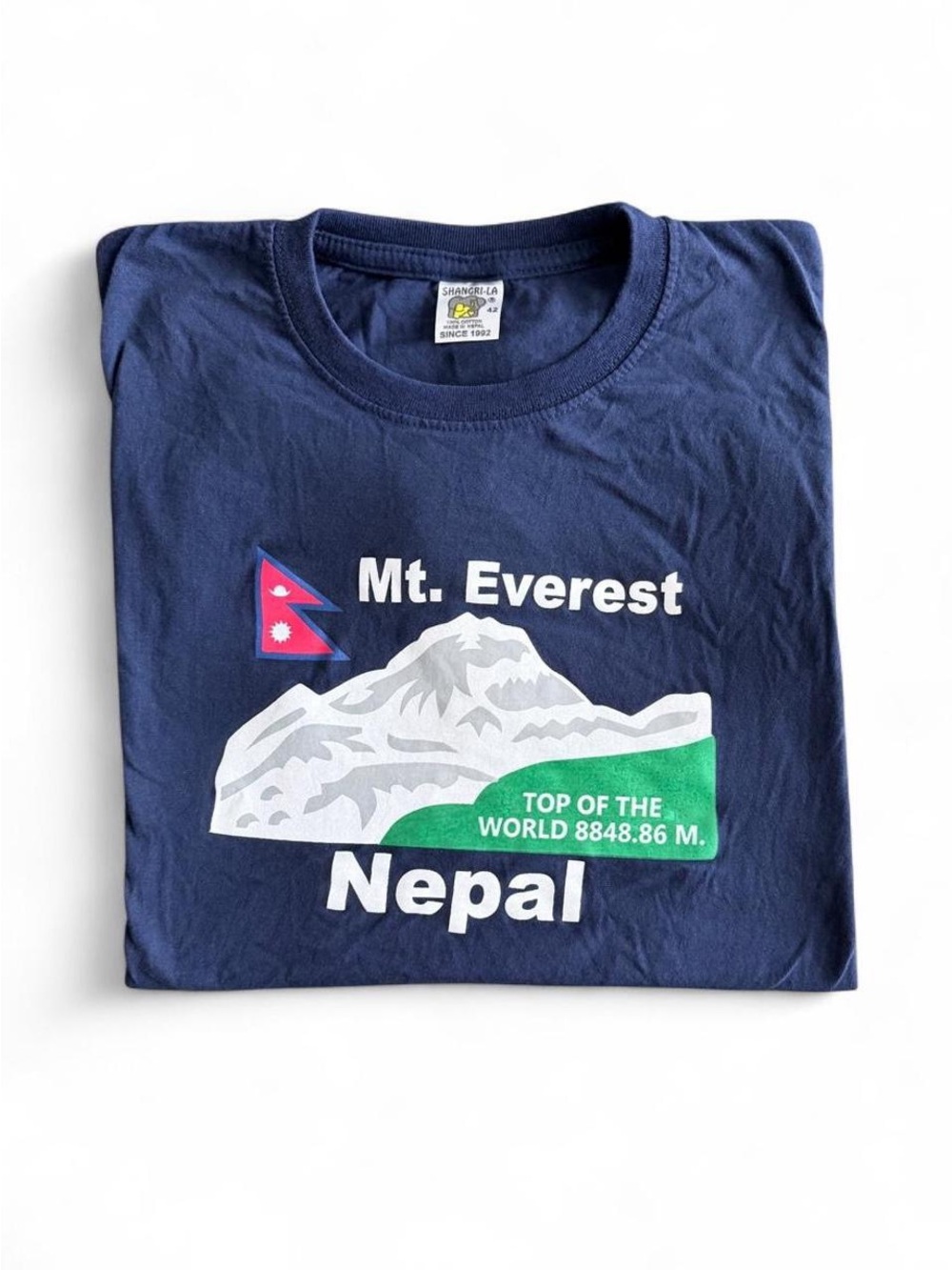 Mt. Everest Nepal Graphic Tee - Navy Blue